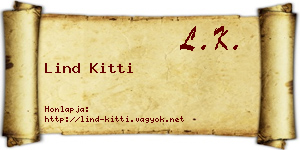 Lind Kitti névjegykártya